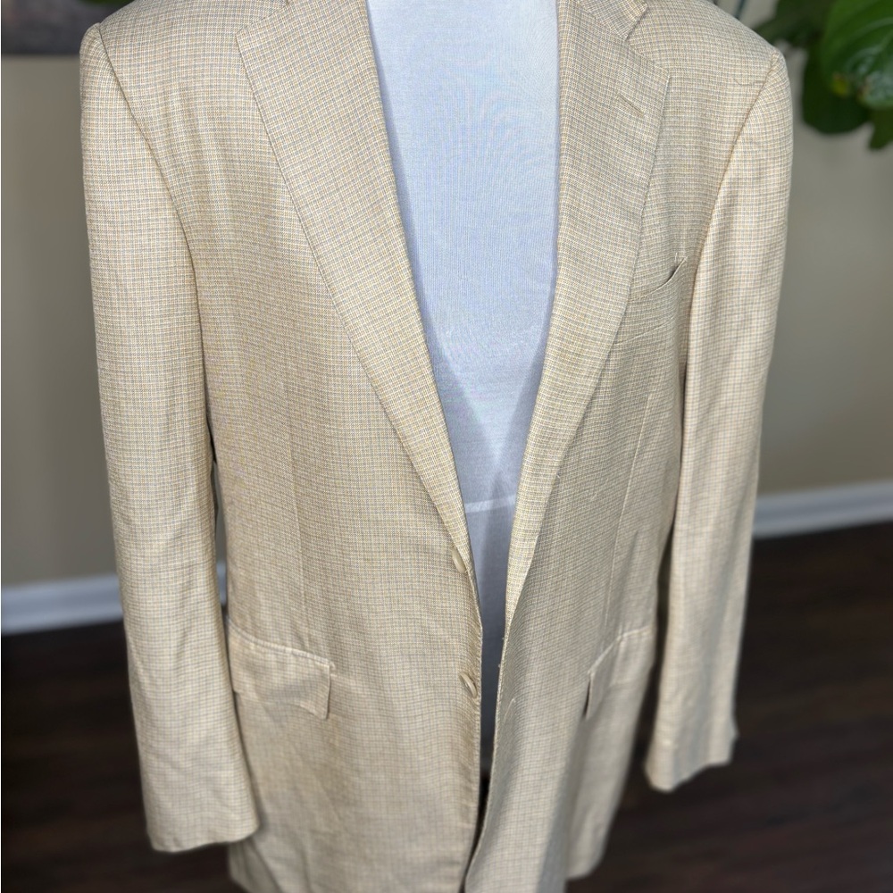 Ermenegildo Zegna Cream Sport Coat with Tailored Cut